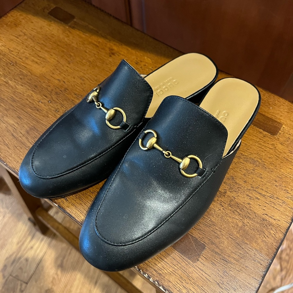 Black Princetown Mules 37